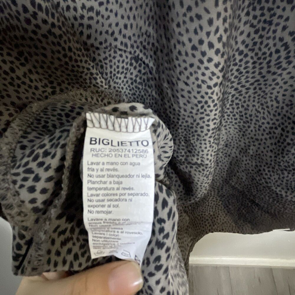 Biglietto Women's Animal Print Dress Pockets Short Sleeve Size Medium Casual - Picture 7 of 8